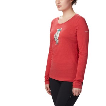 Columbia Ženske Majice S Kapuljačom - Ruby Falls Long Sleeve Crvene | FPYQ-28901